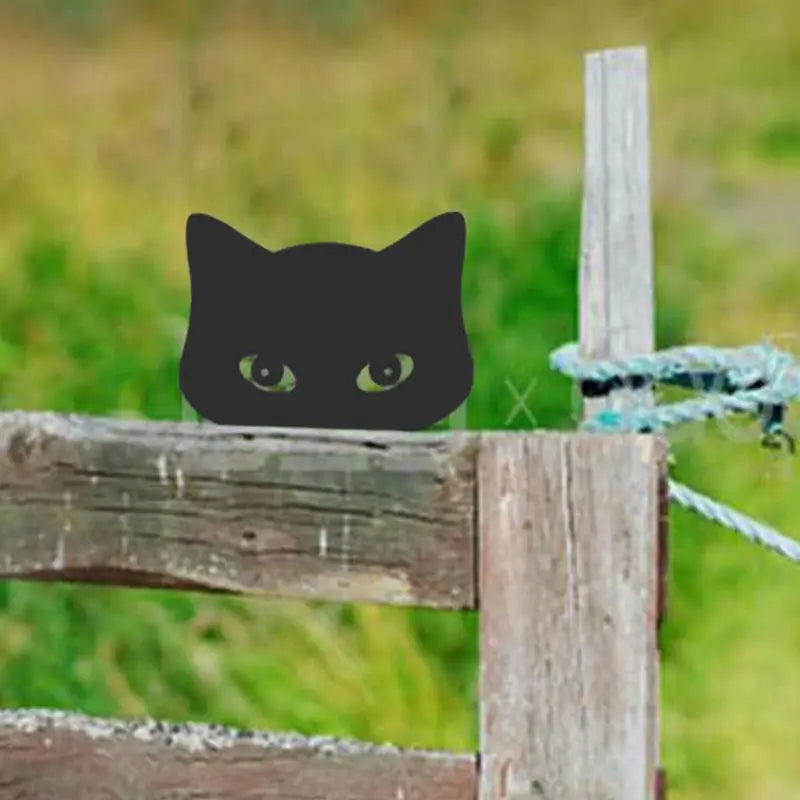 Metal Cat Yard Stakes | Decorative Hollow Kitten Garden Statues