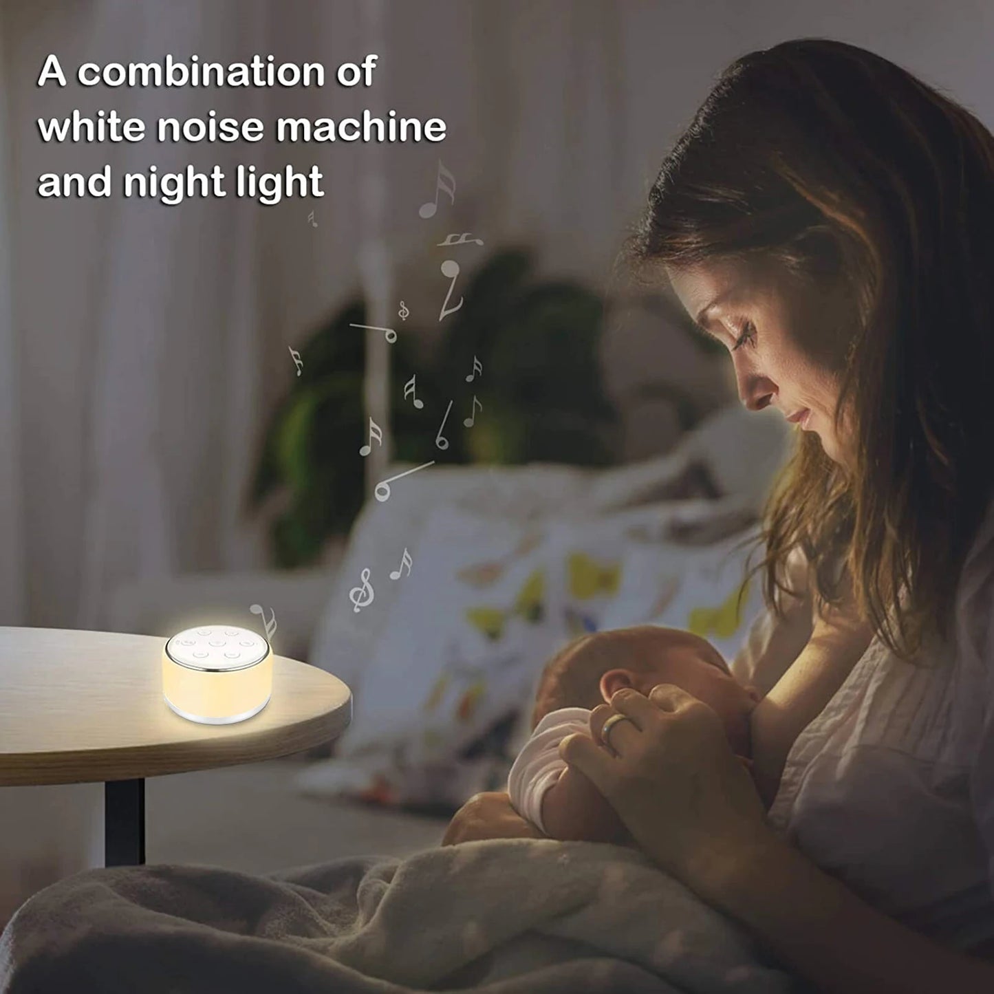 White Noise Machine for Baby | 34 Sounds, 7 Color Night Light
