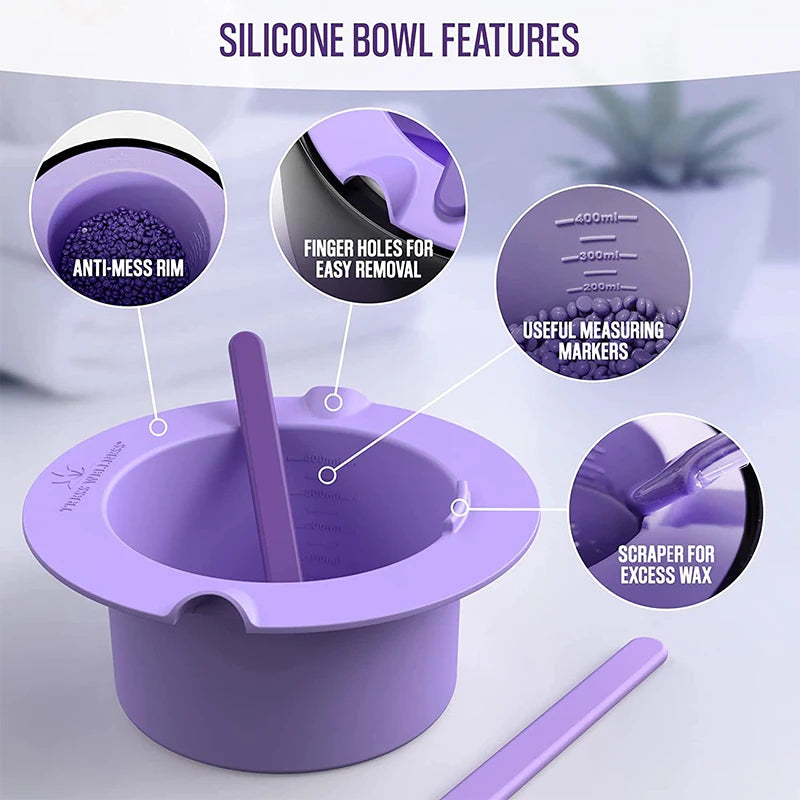 Silicone Hair Removal Wax Bowls for Easy Waxing Peaceful Pleasures Health and Wellness