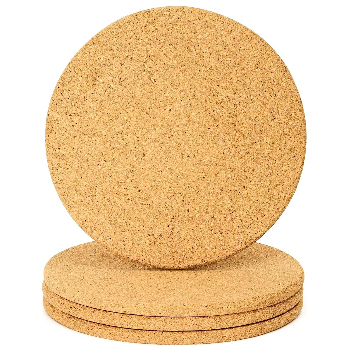 4 Pcs Cork Coaster for Drink, Absorbent Heat Resistant Reusable Tea or Coffee Coaster, Blank Coasters for Crafts Peaceful Pleasures Health and Wellness 10cm M Round