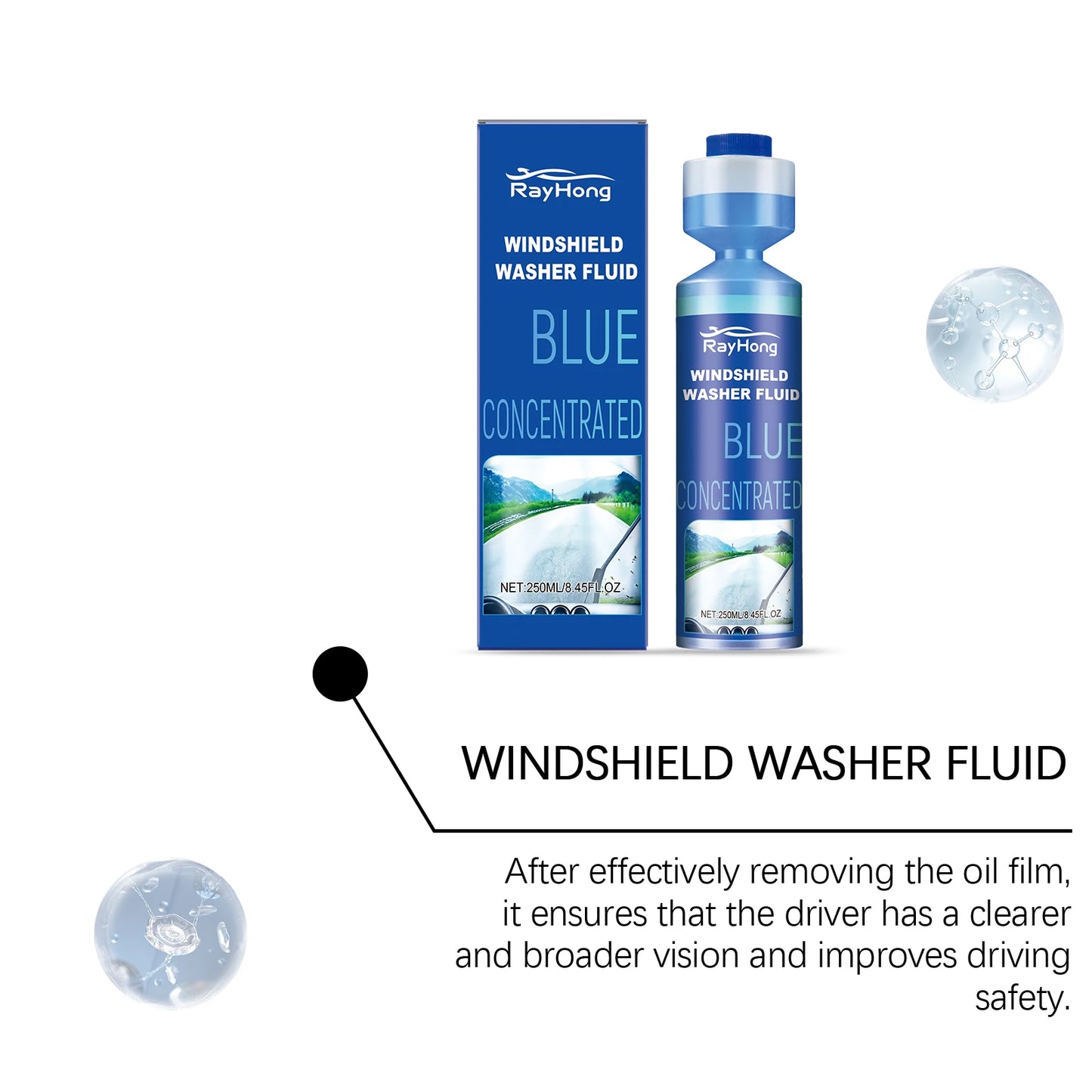 Rayhong Windshield Washer Fluid – Anti-Fog Oil Film Remover