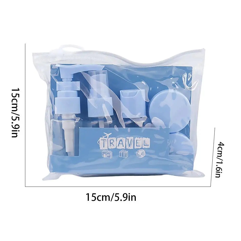 Leak-Proof Travel Bottles Kit | Clear Toiletry Containers Set