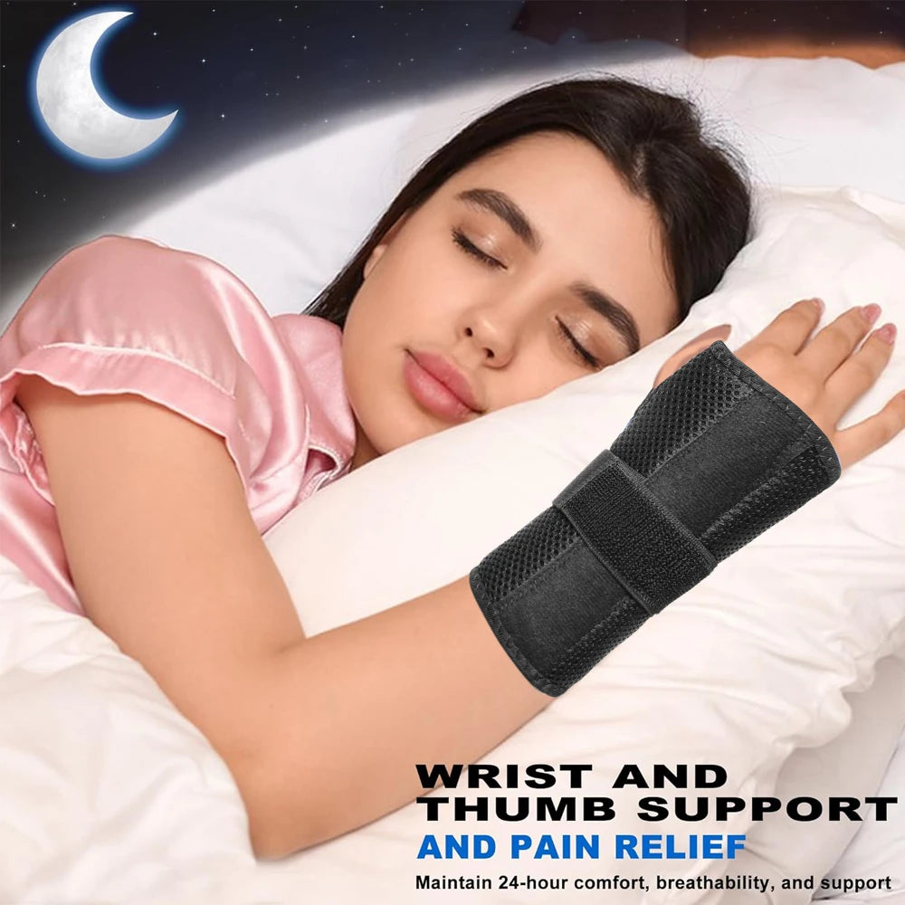 1PC Wrist Brace for Carpal Tunnel Relief – Doctor-Developed Night Support with 2 Splints, Adjustable Compression for Arthritis Peaceful Pleasures Health and Wellness