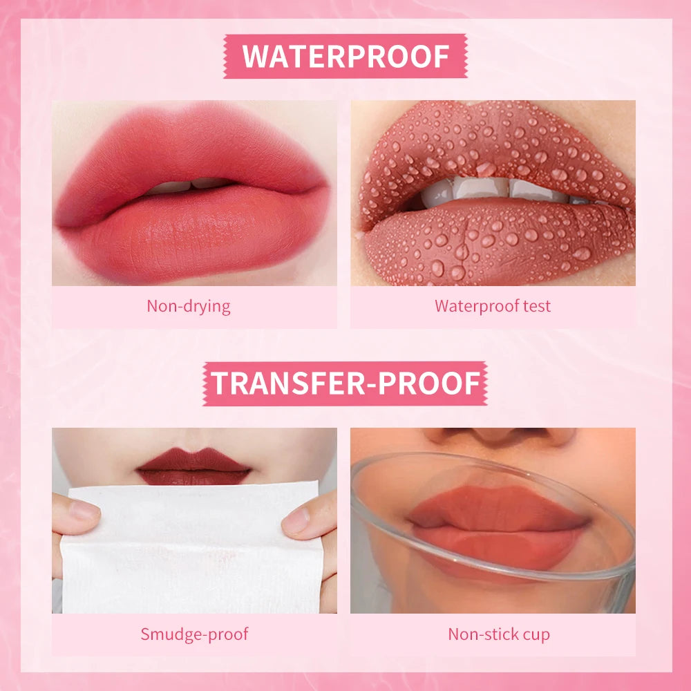 6Colors Water Lip Stain Moisturizing Lip Glaze Long Lasting Lip Ink Face Lip Dual Purpose Waterproof Liquid Cosmetic Makeup Peaceful Pleasures Health and Wellness