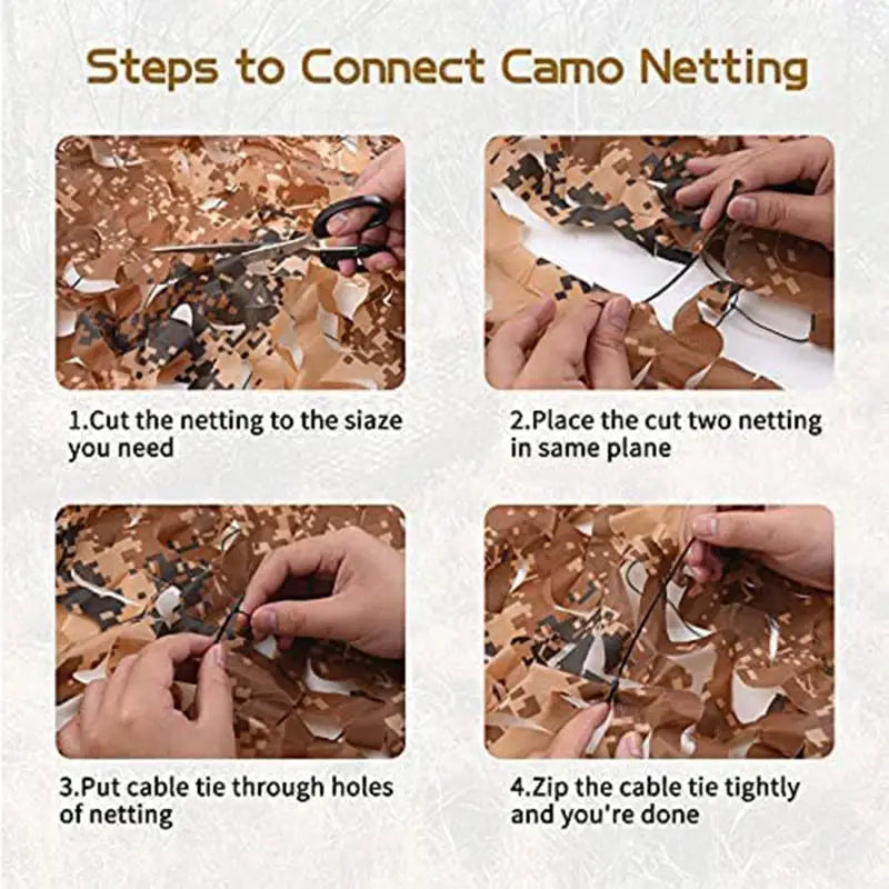 Camouflage Net Camo Netting Army Nets Shade Mesh Hunting Garden Car Outdoor Camping Sun Shelter Tent Fishing Hide Netting Peaceful Pleasures Health and Wellness