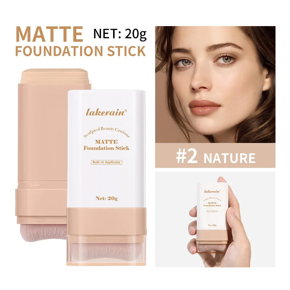 Matte Foundation Stick – Waterproof, Lightweight & Full Coverage
