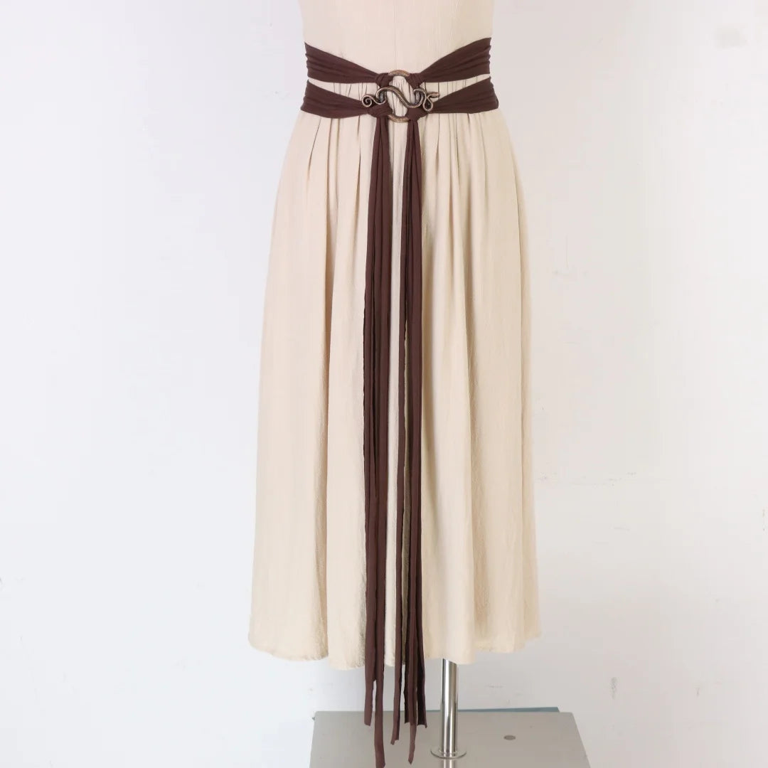 UYEE Women's Bohemian Ring Strap Waist Cover Long Tassel Belt