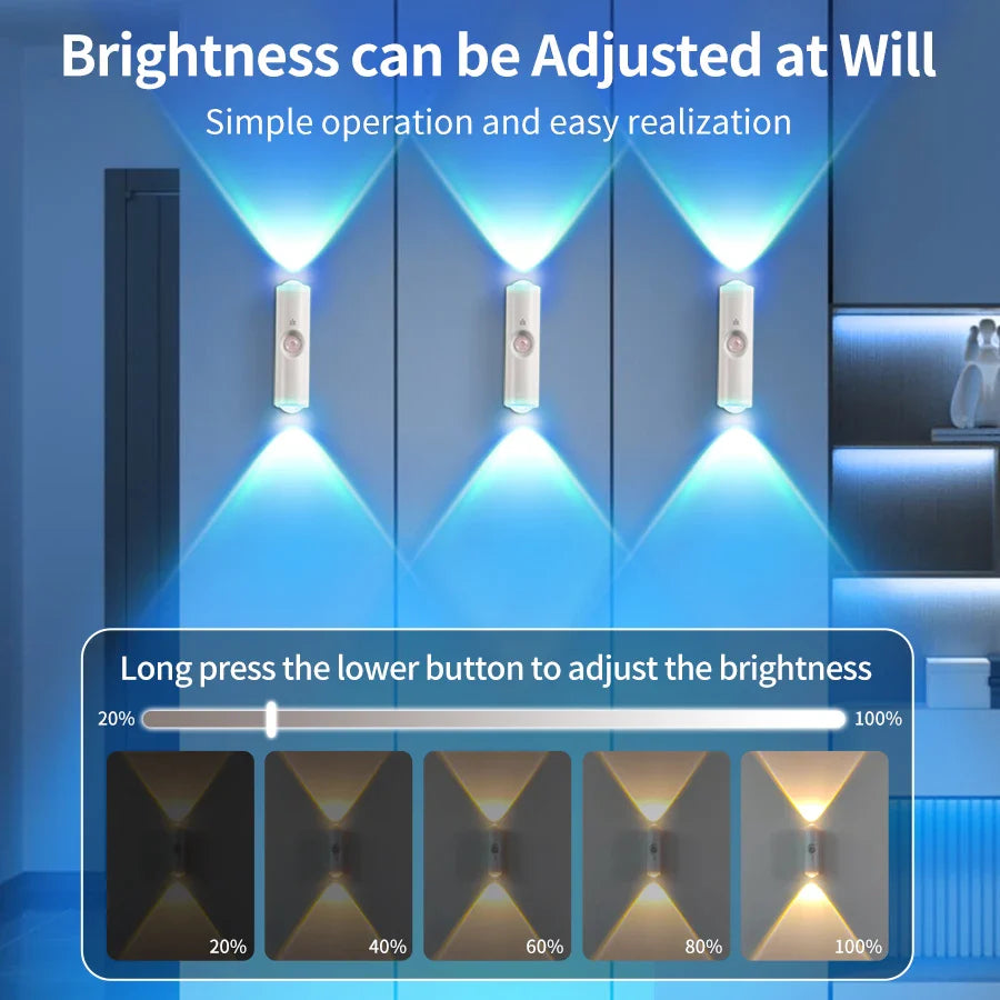 Motion Sensor LED Night Light – Rechargeable Magnetic Wall Lamp