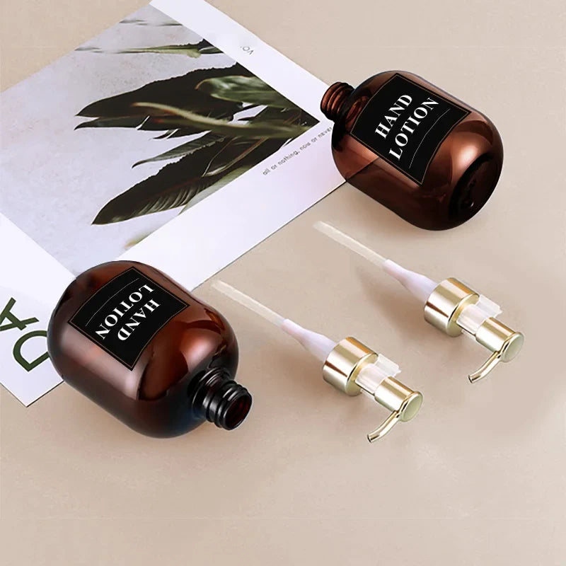 2-Pack 10.1 oz Amber Pump Soap Dispensers – Bath Bottles