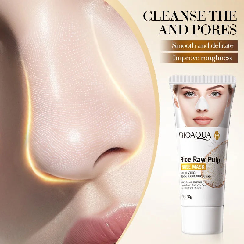 White Rice Blackhead Removal Nose Mask – Oil Control & Whitening