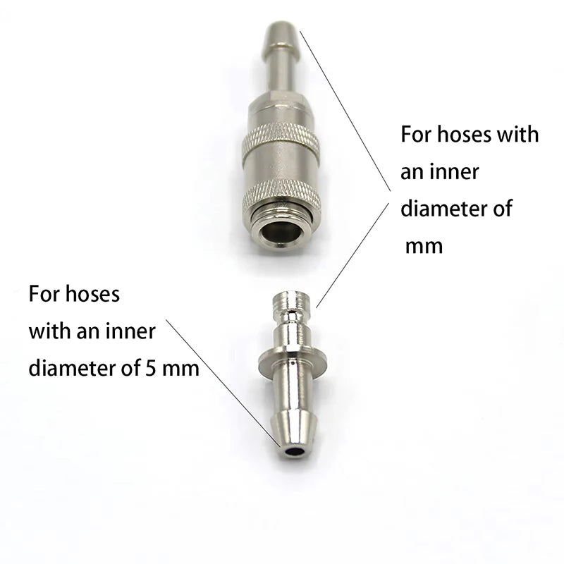 NIBP Blood Pressure Cuff Air Hose Metal Connector Adapter