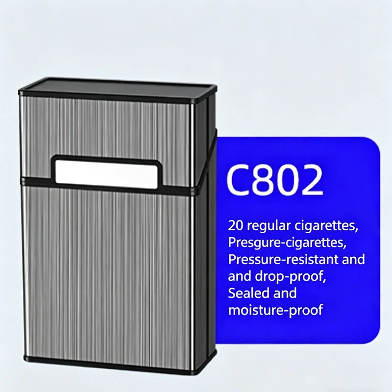 Portable Slim Aluminum Cigarette Case Regular King Holder Tobacco
