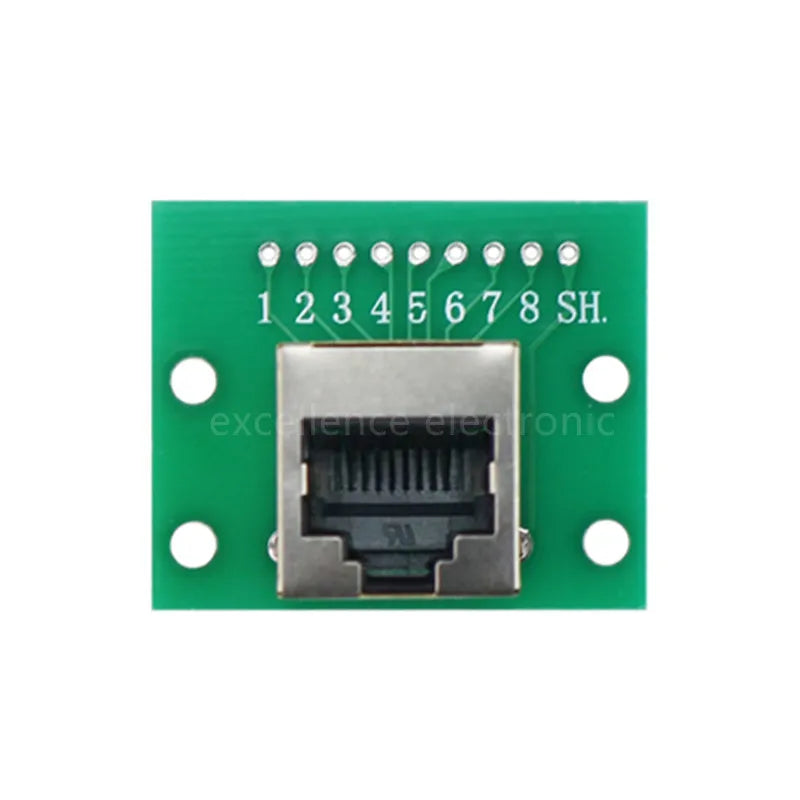 1Pcs RJ45 Adapter Board To XH2.54 Modular Ethernet Connector Adapter Network Interface + Breakout Board + Pin Header Peaceful Pleasures Health and Wellness Vertical No Pins