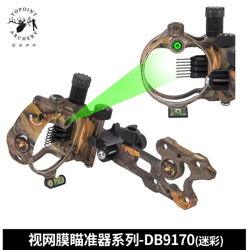Topoint 5 7 Pin Bow Sights Compound Archery Sight DB Series Retina