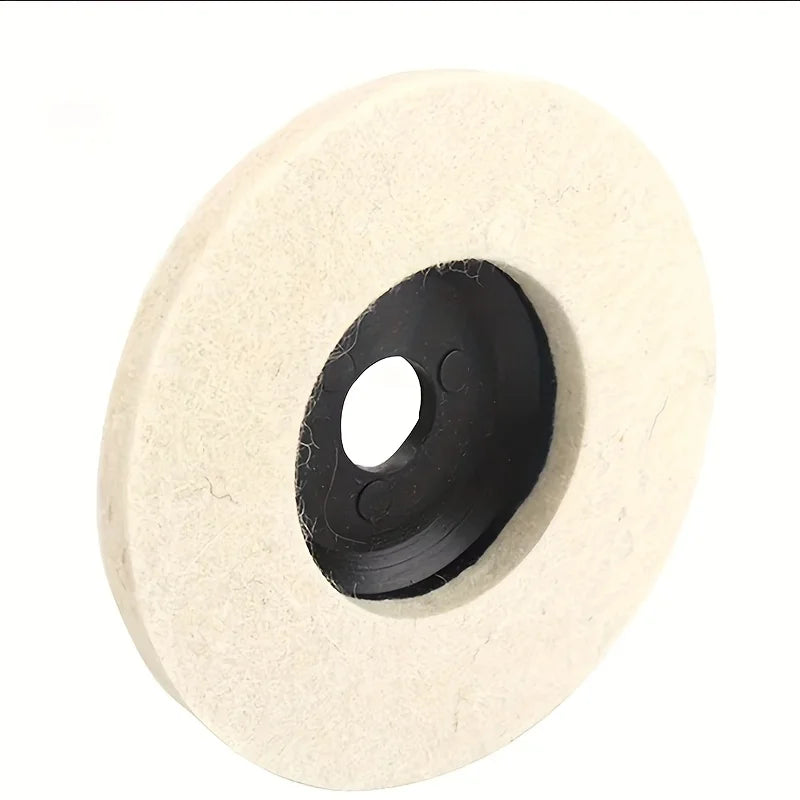 1 5 Wool Polishing Wheel Felt Backing Pad Angle Grinder Compatible