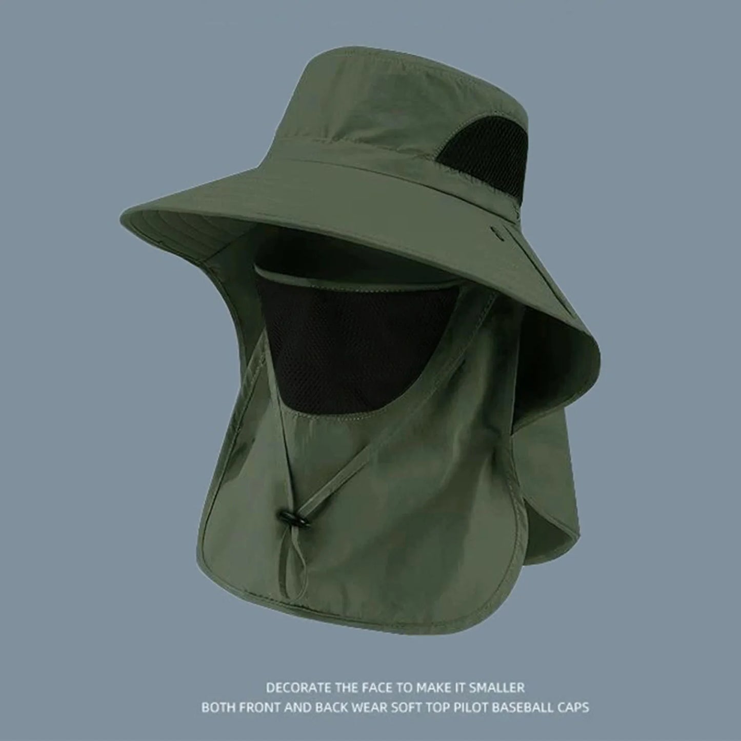 Women's Bucket Hat with Neck Cover Outdoor UV Sun Protection Wide Brim Hats for Pool Park Vacation Camping Peaceful Pleasures Health and Wellness