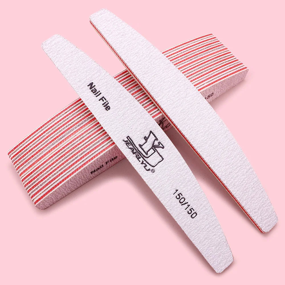 5Pcs/Lot Nail File Mix Color Limas 80/100/150/180/240 Grit Professional Sandpaper Cuticle Remover Buffer Files Manicure Tool Set Peaceful Pleasures Health and Wellness Grit-150