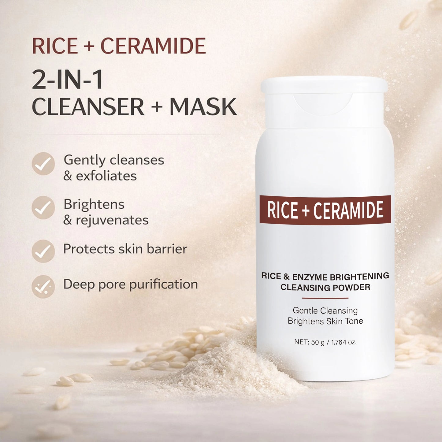 SAUVASINE Rice Enzyme Brightening Cleansing Powder 50g