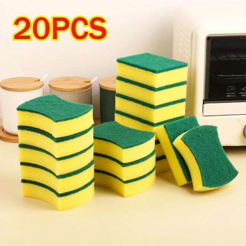 Kitchen Dishwashing Sponge & Scouring Pad Set – Up to 50 Pcs