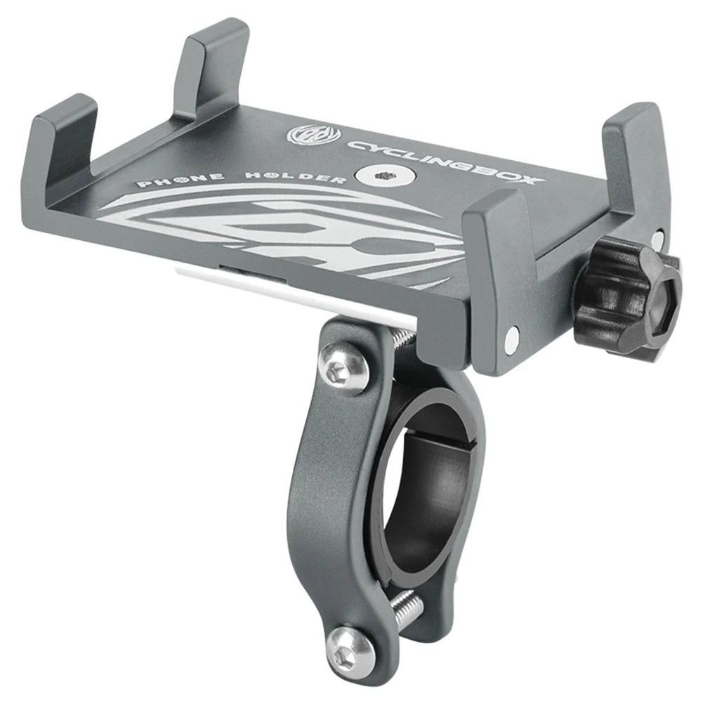 Untoom Motorcycle Scooter Phone Mount Stand Bicycle Holder Aluminum Alloy Adjustable Bike Phone Bracket Cycling Accessories Peaceful Pleasures Health and Wellness grey