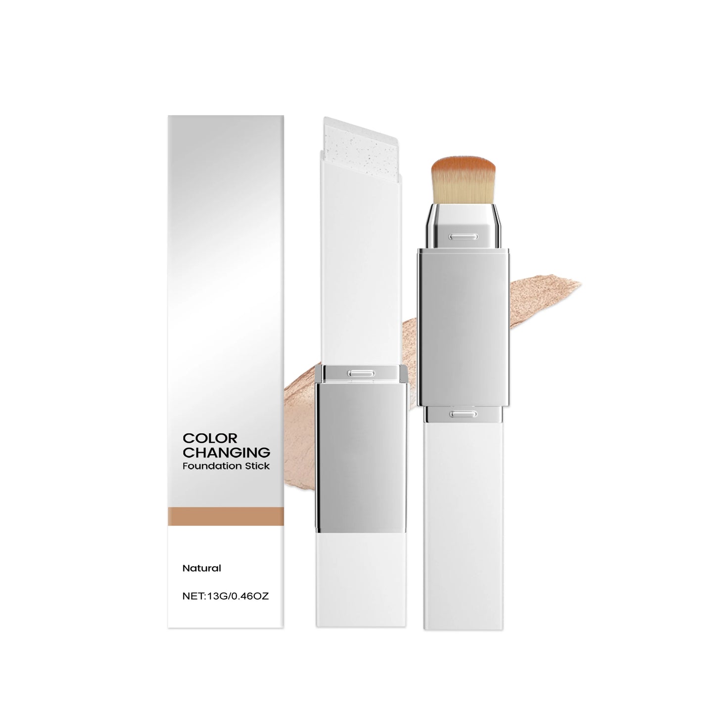 2-in-1 Color-Changing Foundation Stick with Brush | Matte