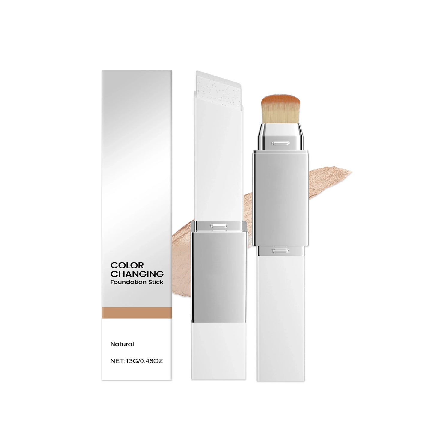 Hoygi Color-Changing Foundation & Concealer Stick 2-in-1 with Brush