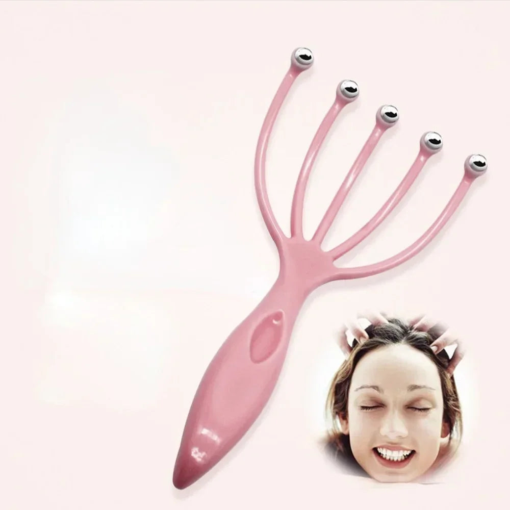 Head Massager Instrument for Scalp Stress Relax, Neck Massage, Pressure and Itch Relief, Pain Relief, Octopus Spa Peaceful Pleasures Health and Wellness