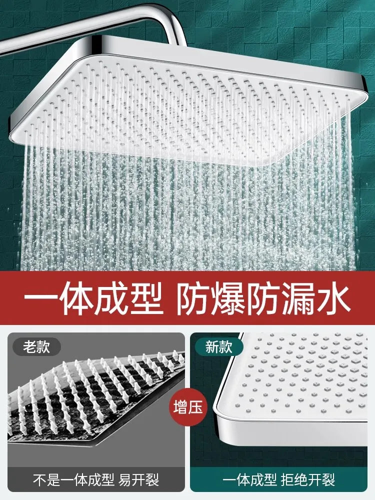 14 Inch Rainfall Shower Head | Ceiling Mounted, Water Saving