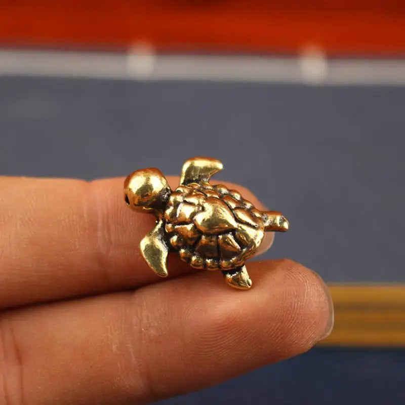 Brass Turtle Figurine – Vintage Tortoise Statue for Home & Desk