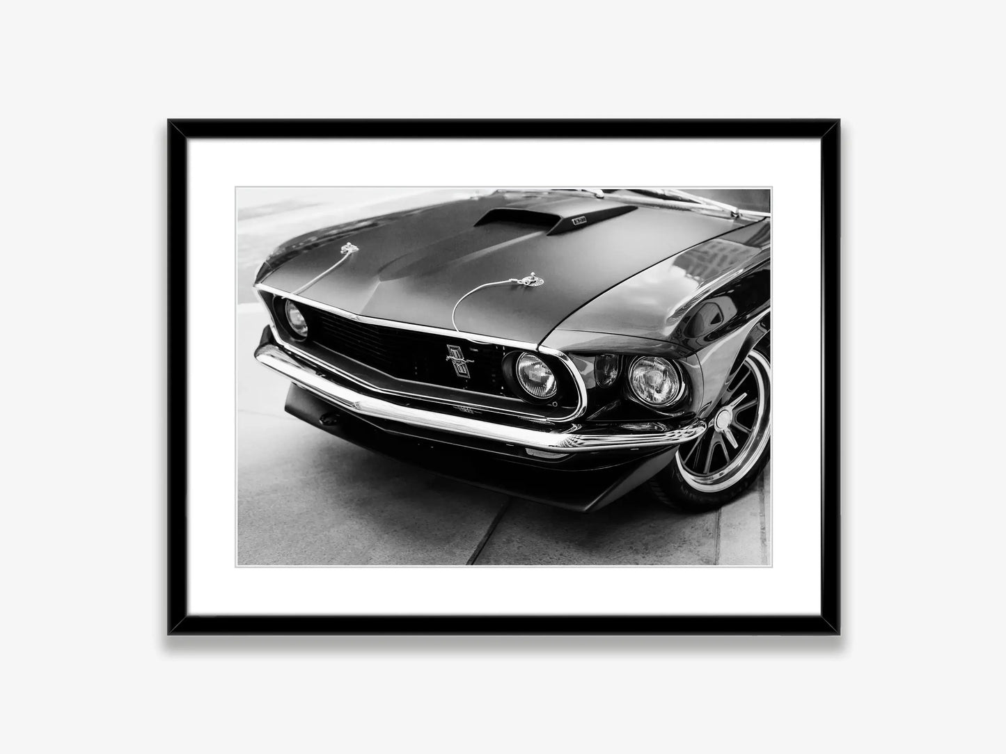 Black and White Ford Mustang Classic Luxury Car Poster Canvas Painting Print Wall Art Picture for Living Room Shopstore Decor Peaceful Pleasures Health and Wellness