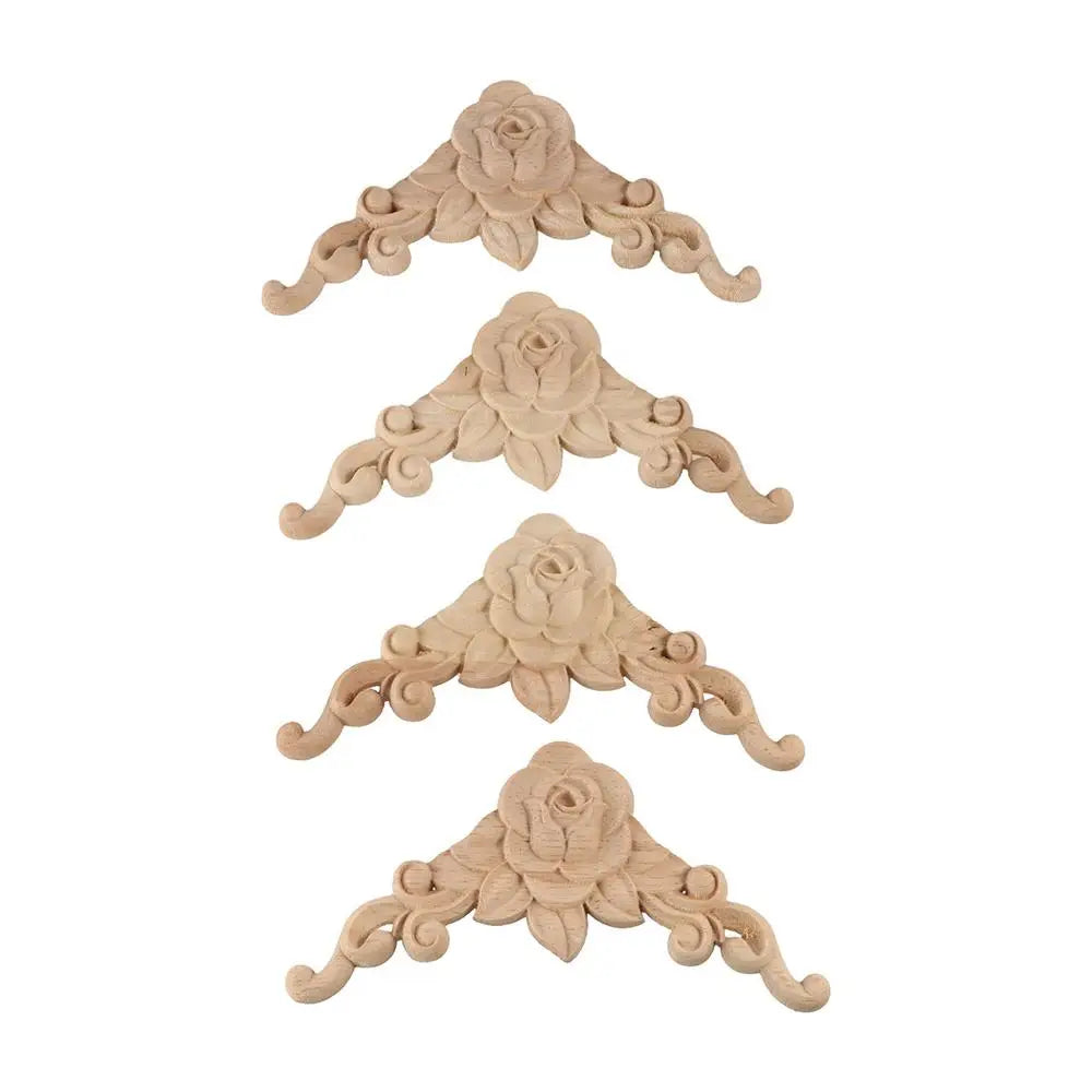 Wooden Corner Appliqué Mouldings Set of 4 | Furniture Decor