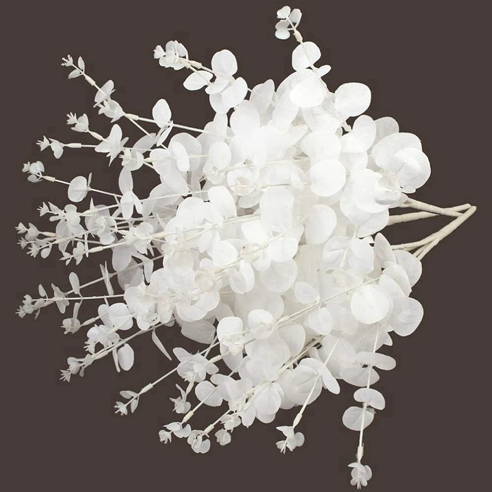 Artificial White Eucalyptus Stems – Wedding, Vase & DIY Decor