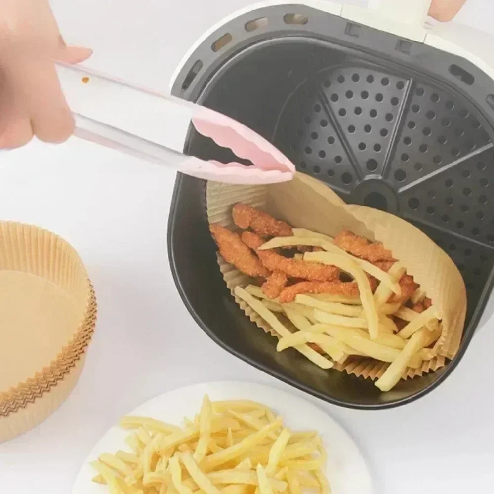 50/30 Pieces Kitchens Accessories Air Fryer Paper Kitchen Utensils Disposable Square Round Pastry Molds BBQ Plate Non-stick Pad Peaceful Pleasures Health and Wellness