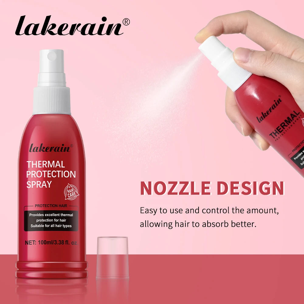Lakerain Thermal Protection Spray Easy to Absorb Nozzle Design Moisturizing and Repairing Excellent Thermal Protection for Hair Peaceful Pleasures Health and Wellness