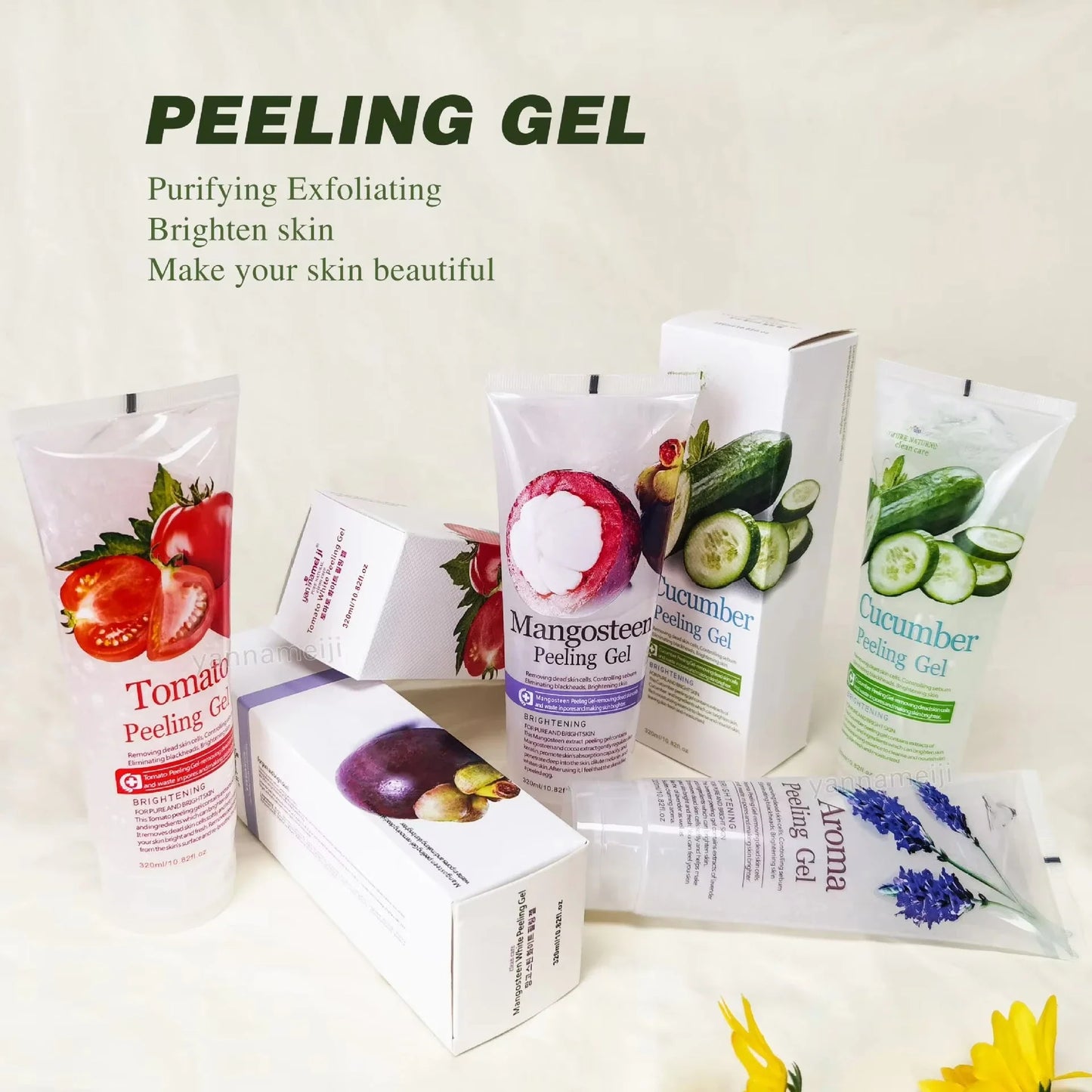 Exfoliating Peeling Gel 320ml – Cucumber, Pomegranate & Apple
