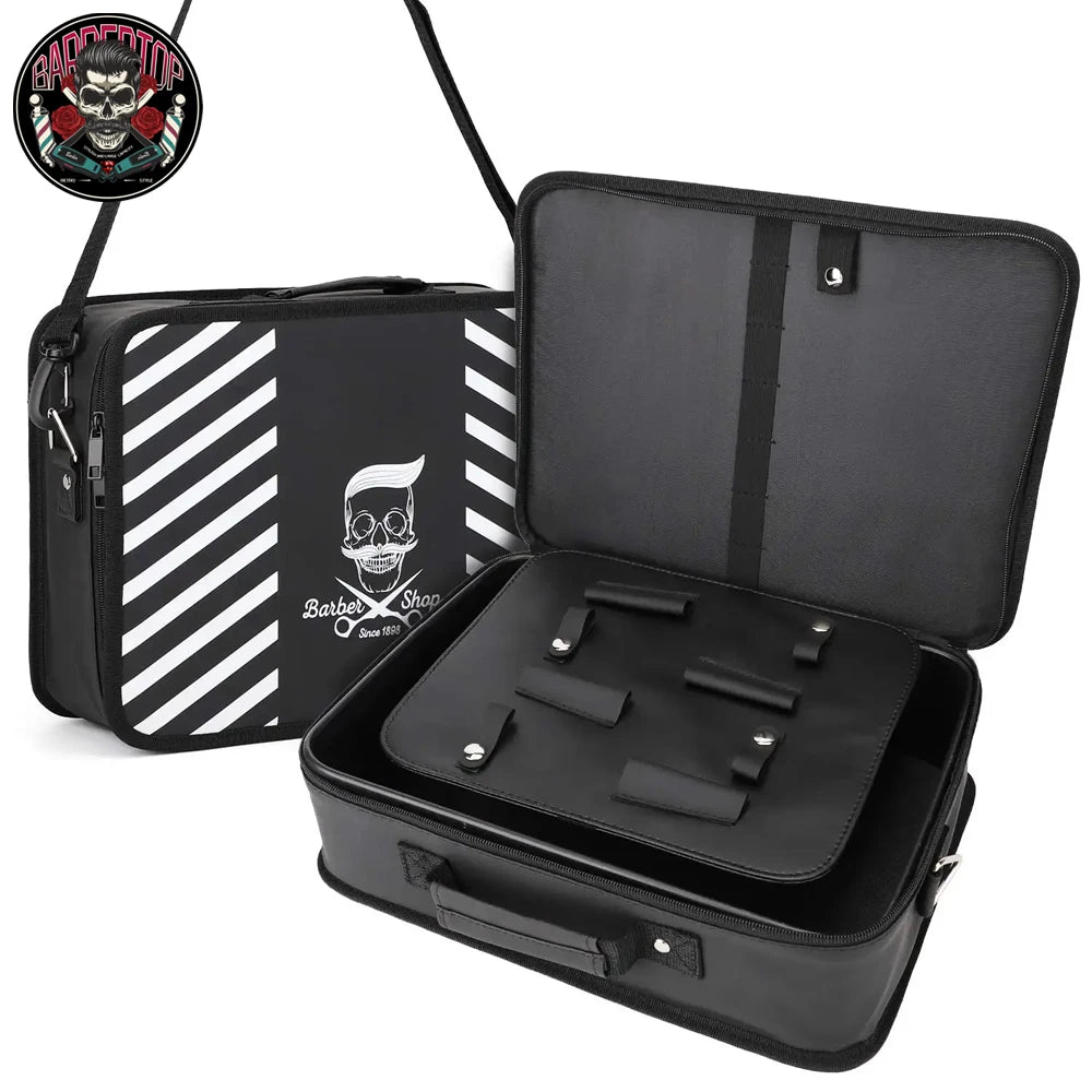 Barber Large Capacity Waterproof Storage Box Salon Beauty Hair Cutting Tools Case Salon Multifunctional Portable Suitcase Tools Peaceful Pleasures Health and Wellness