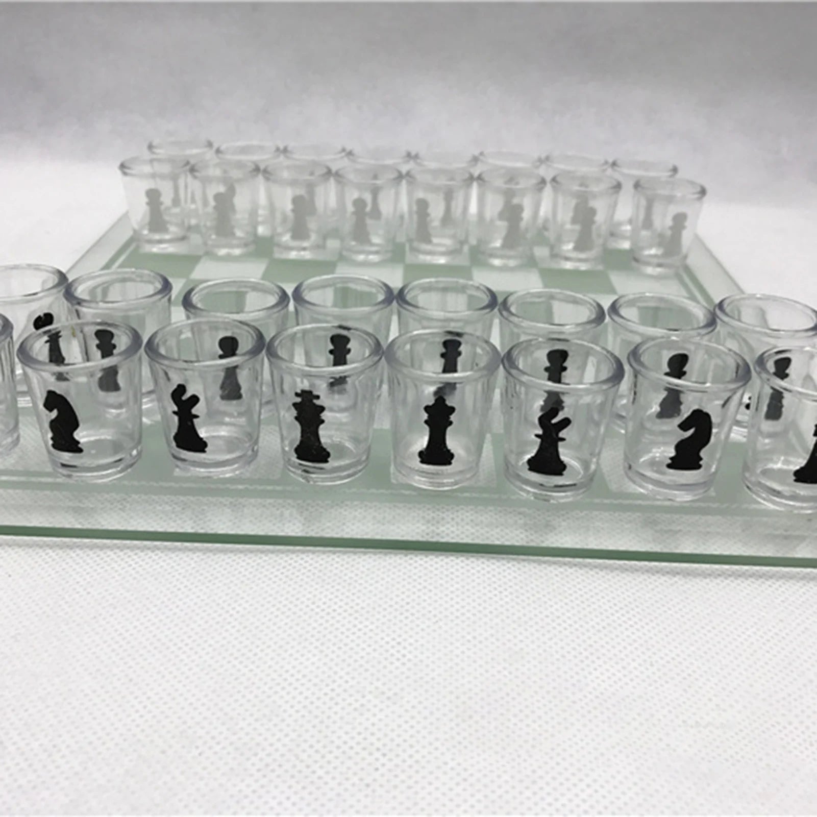 Stop Small Shot Glass Chess Set Wine Glass Chess Game Suitable For Bar Coffee Decoration Peaceful Pleasures Health and Wellness