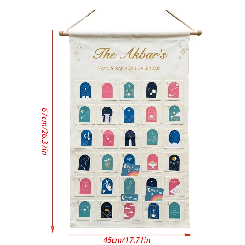 Personalised Ramadan Countdown Advent Calendar | Eid Gift Advent Calendar Decoration Peaceful Pleasures Health and Wellness