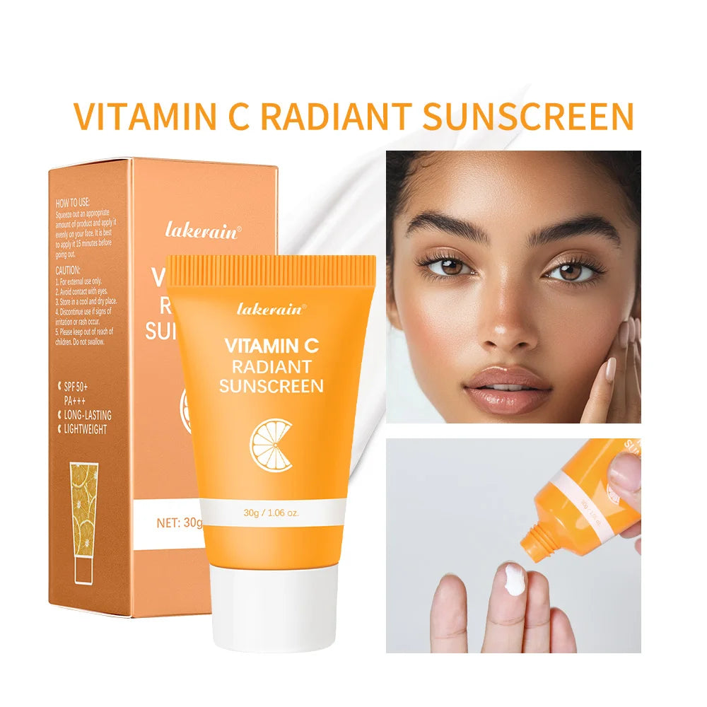 SPF 30 Face Cream Face Primer Vitamin C Moisturizer Protects Skin From UV Rays Sun Cream Hydrating Brightens Makeup Peaceful Pleasures Health and Wellness 1pc