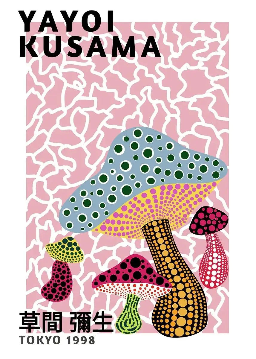 Yayoi Kusama Pumpkin Abstract Canvas Wall Art | Nordic Modern Print Canvas Wall Art Print Peaceful Pleasures Health and Wellness 19 30x40cm Unframed