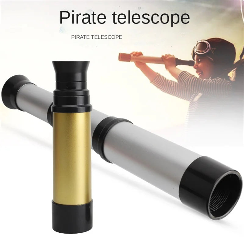 35Mm Pirate Telescope Zoomable Pocket Monocular Spyglass, Handheld Telescope for View Watching Games Travel Hiking Hunting Peaceful Pleasures Health and Wellness