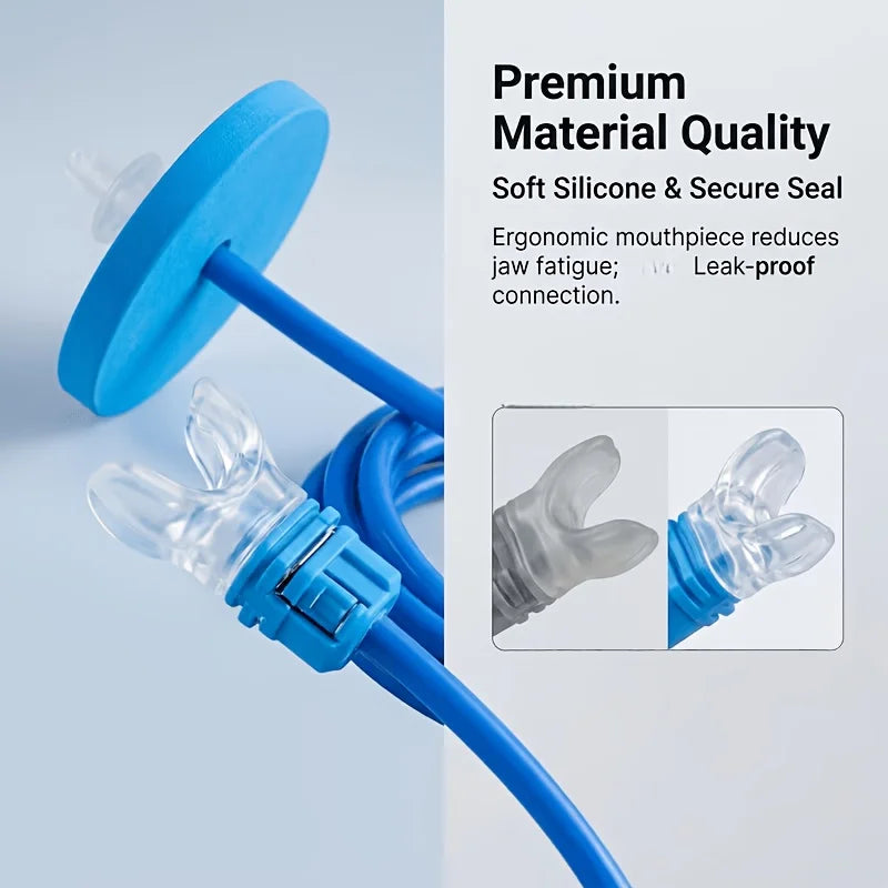 1-Piece Diving Snorkel Breathing Tube Snorkeling Equipment for Adults, Universal Anti-Choking Silicone Diving Breathing Tube Trainer Peaceful Pleasures Health and Wellness