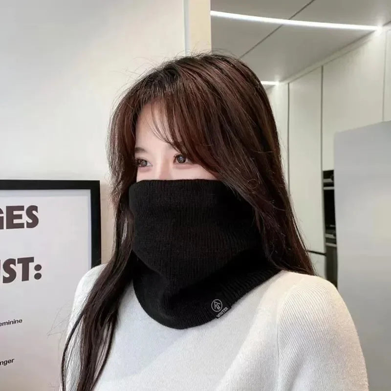 Women's Knitted Cashmere-Like Winter Neck Gaiter Snood Scarf