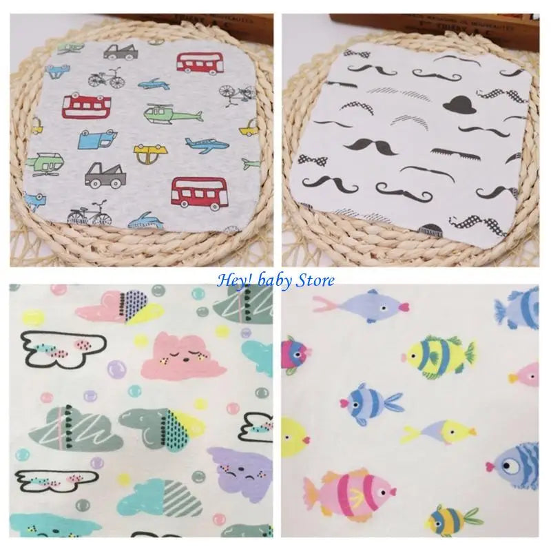 Soft Cotton Baby Bibs 5-Pack – Absorbent Infant Towels 0–1Y Baby Bibs & Towels Peaceful Pleasures Health and Wellness