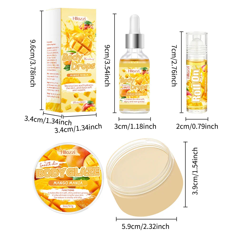 Mango Body Glaze & Oil Set with Rollerball | Dry Skin