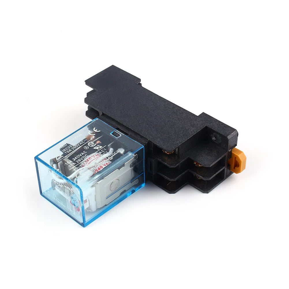New AC 220V Coil Power Relay 10A DPDT LY2NJ HH62P HHC68A-2Z With Socket Base Power Relay with Socket Base Peaceful Pleasures Health and Wellness