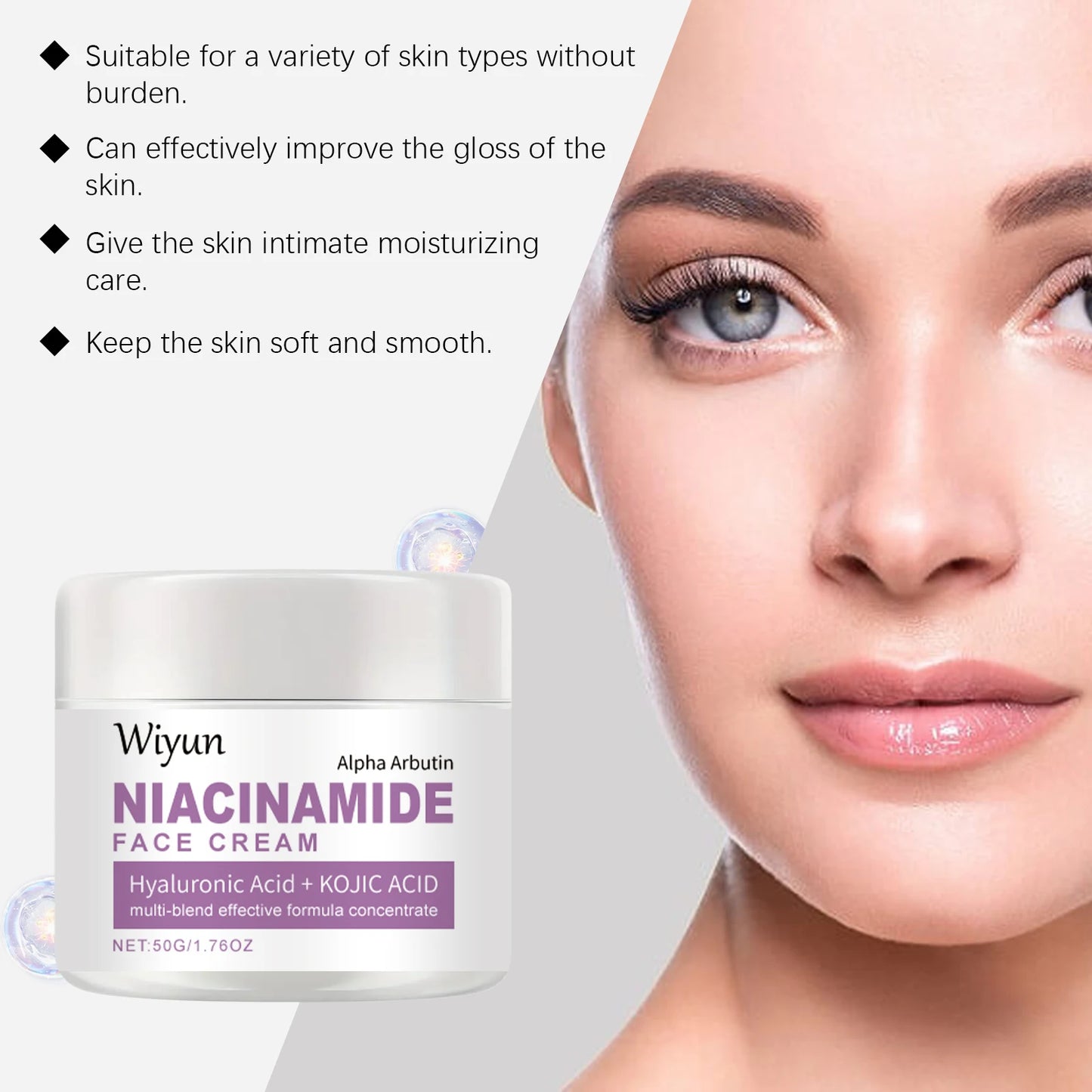 WIYUN Niacinamide Face Cream | Fade Dark Spots & Brighten 50g