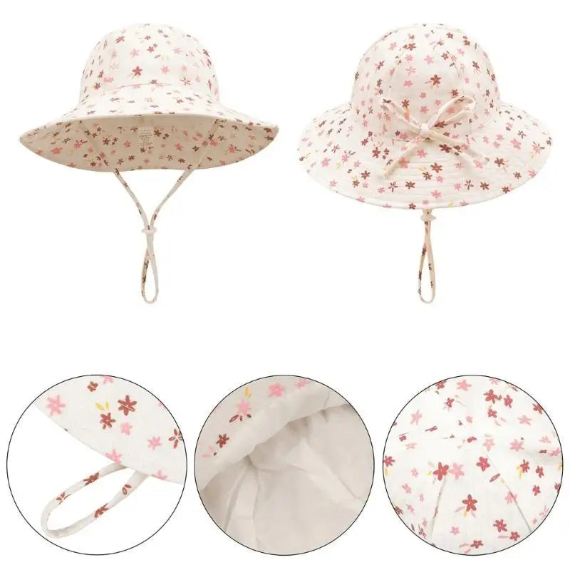 Baby Cotton Bucket Sun Hat UPF50+ | Infant Boys & Girls 6-12M