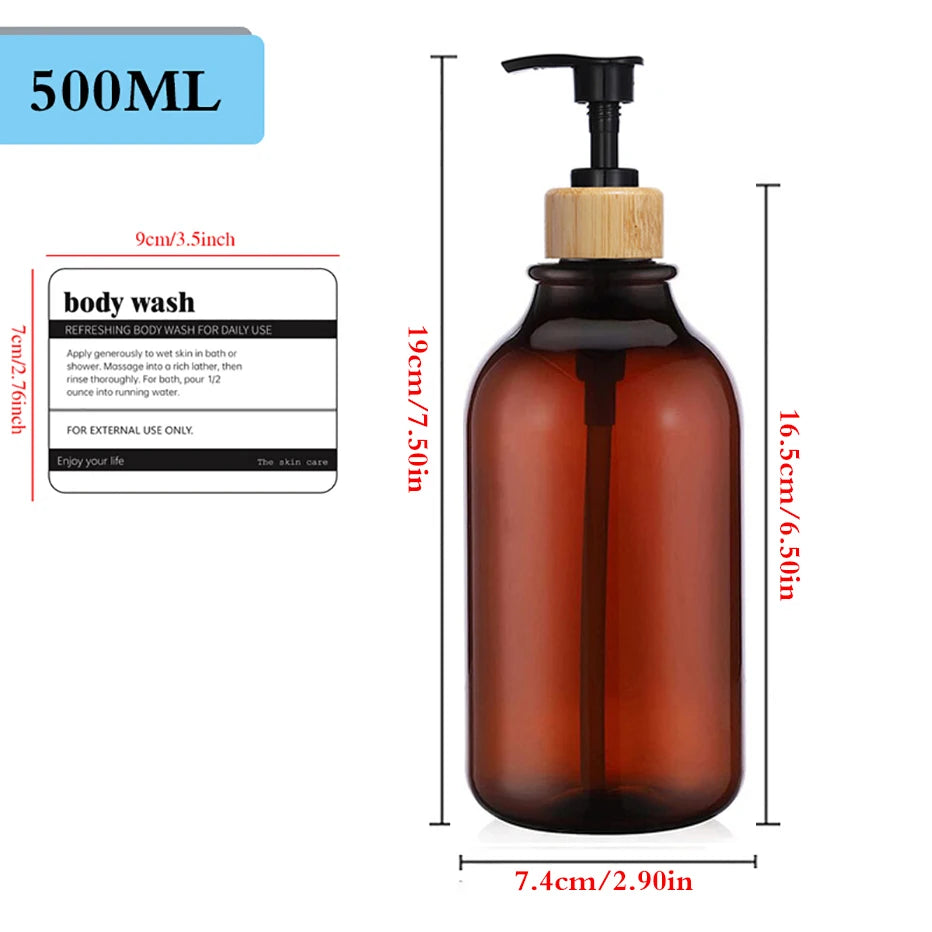 Shampoo and Conditioner Dispenser Reusable Shower Gel Bottle White Refillable Apothecary Dispenser Bottle for Bathroom&Kitchen Peaceful Pleasures Health and Wellness