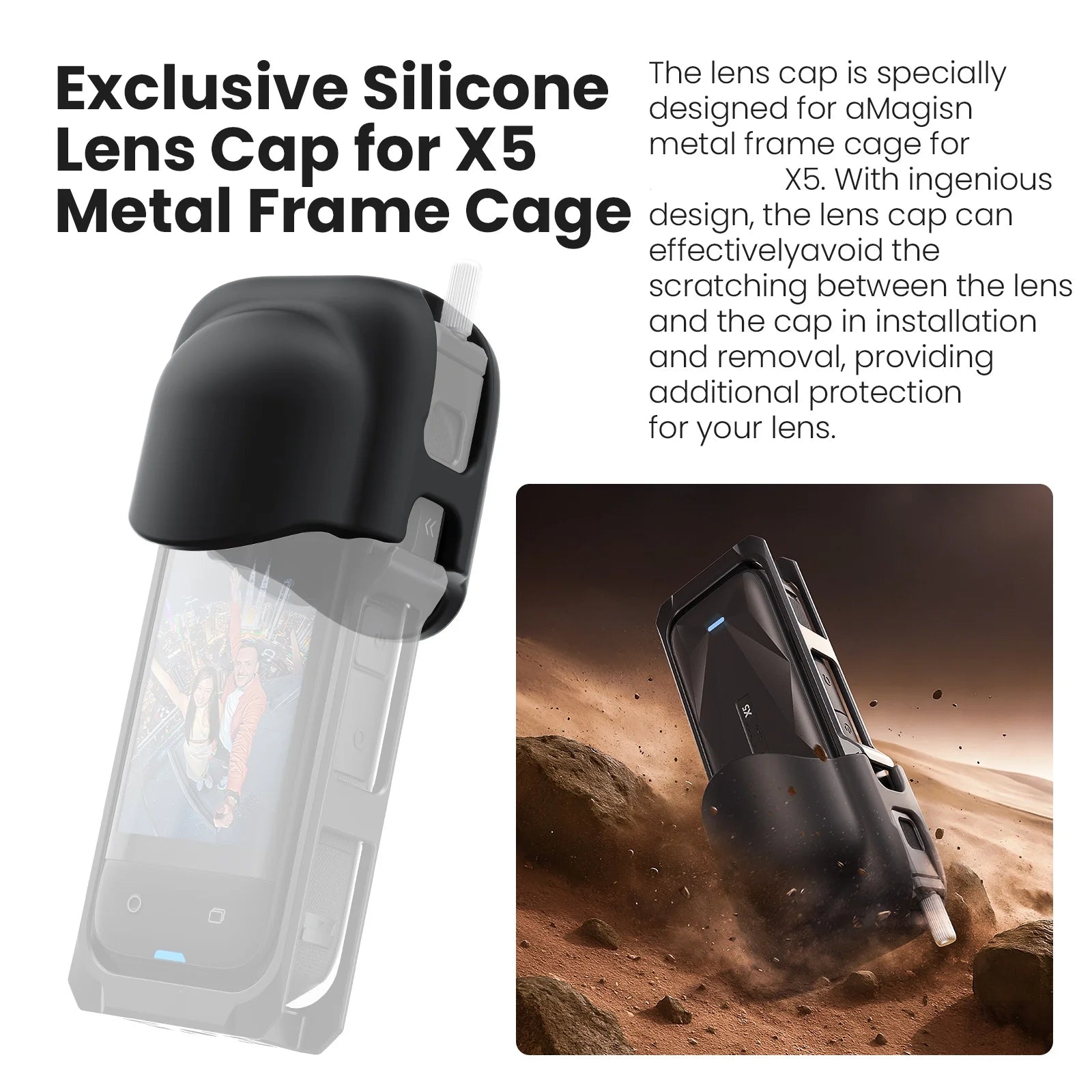 For Insta360 X5 Metal Bezel Protection Wind Noise Expansion Frame X5 Aluminum Case Accessories Peaceful Pleasures Health and Wellness